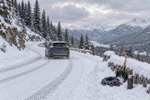 how to drive safely on a mountain road in winter