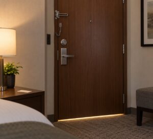 how to secure a hotel room door at night