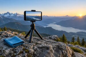 how to photograph a mountain view with a phone