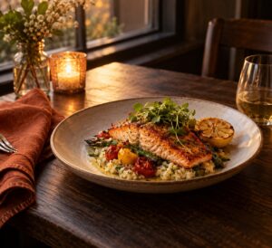 how to photograph food in a dim cafe