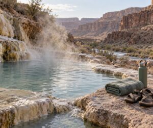 what to bring to a natural hot spring day trip