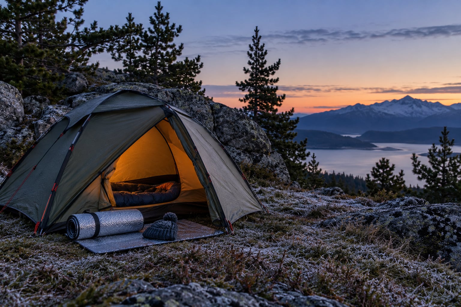 how to stay warm in a tent in cold weather
