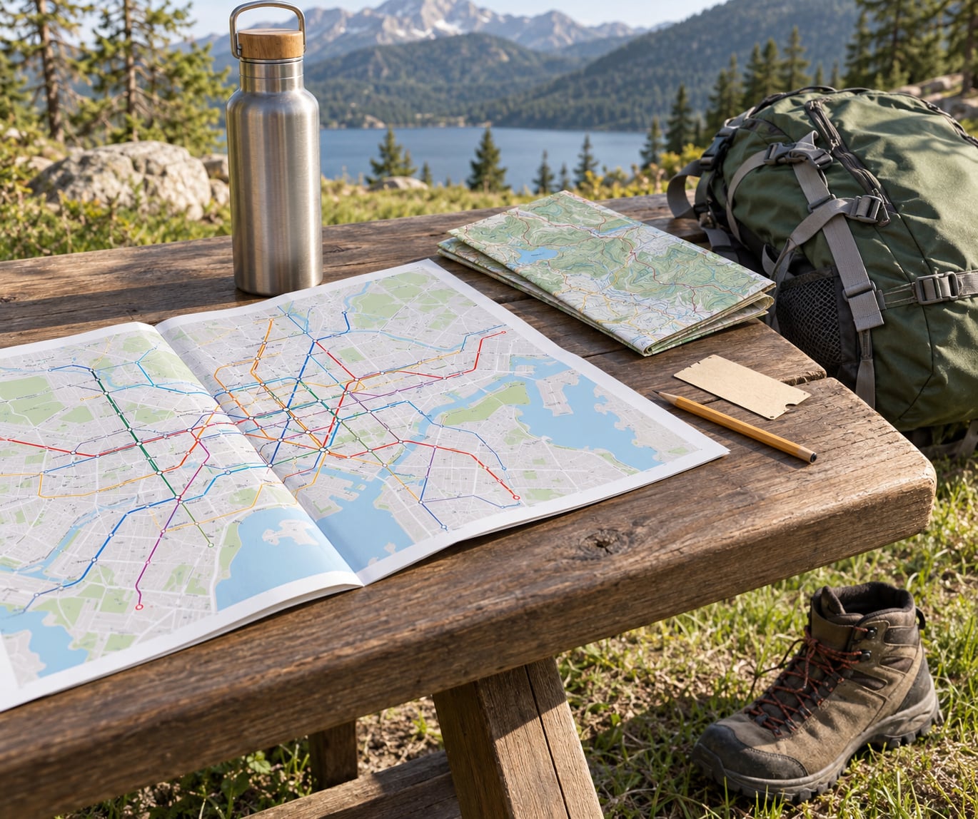 how to plan a hiking day trip using public transit