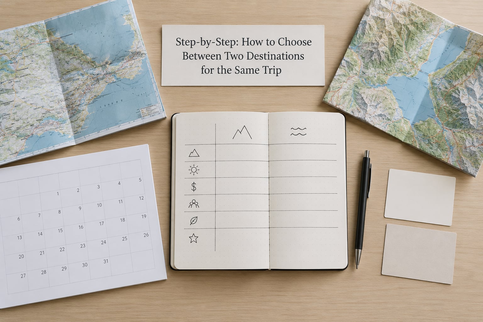 Step-by-Step: How to Choose Between Two Destinations for the Same Trip