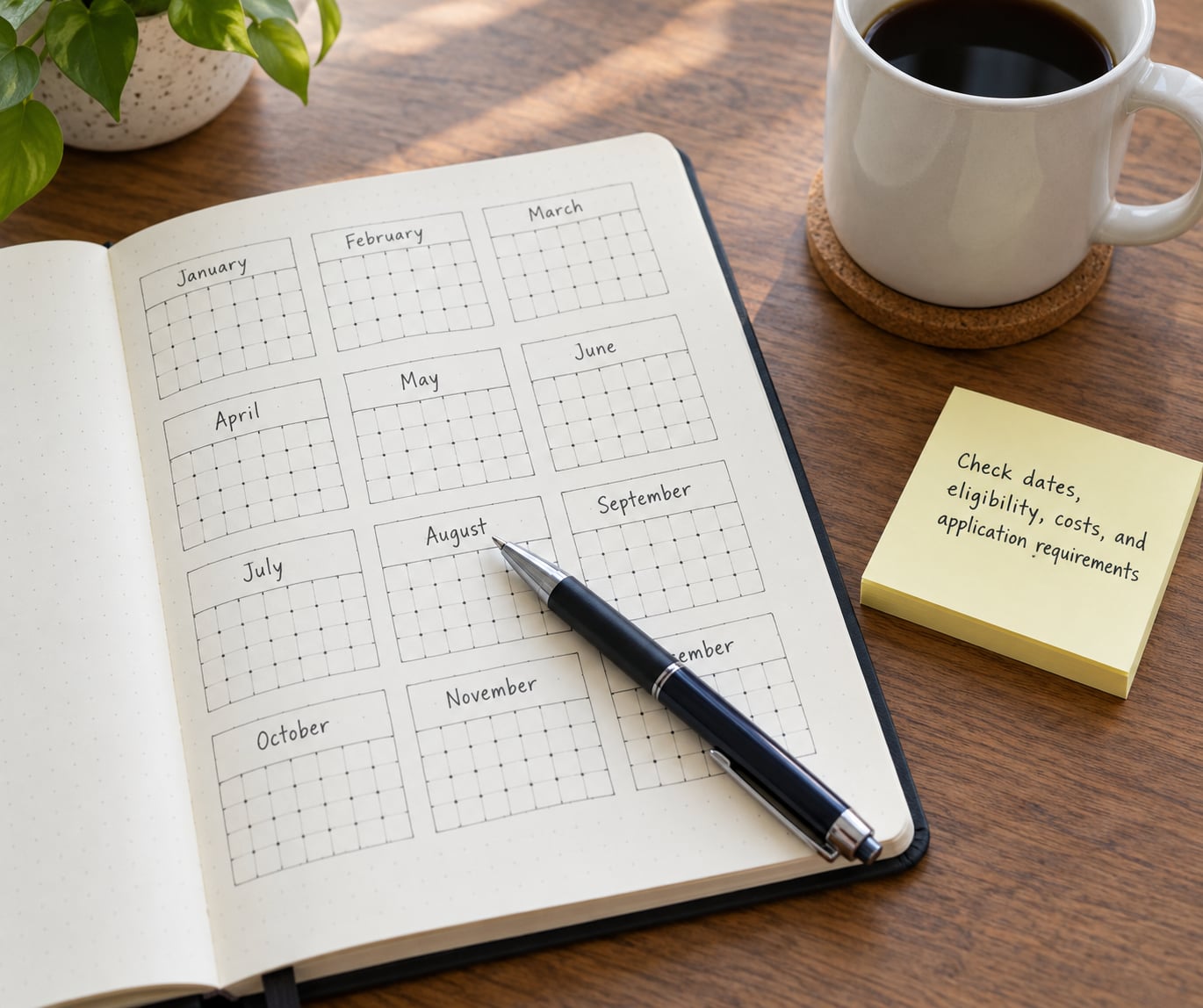 Check dates, eligibility, costs, and application requirements