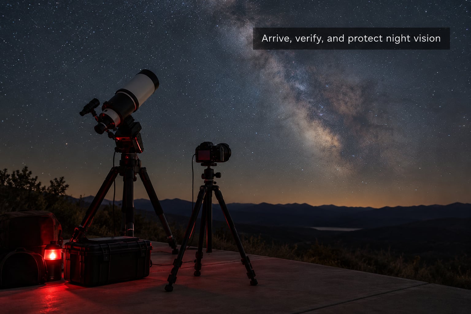 Arrive, verify, and protect night vision