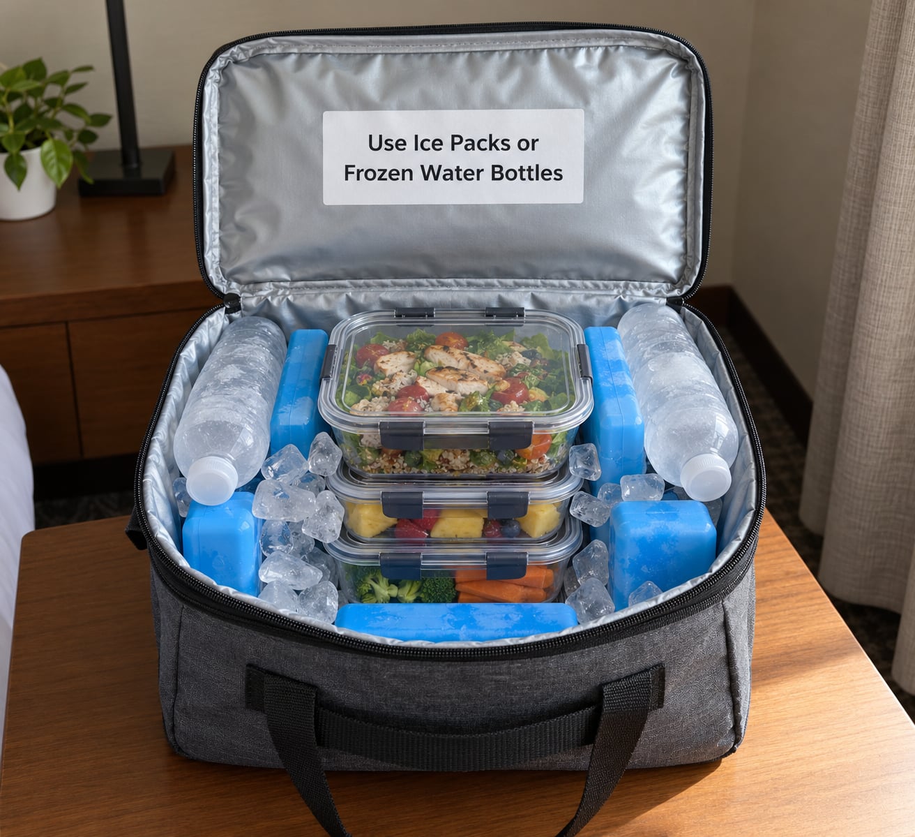 Use Ice Packs or Frozen Water Bottles
