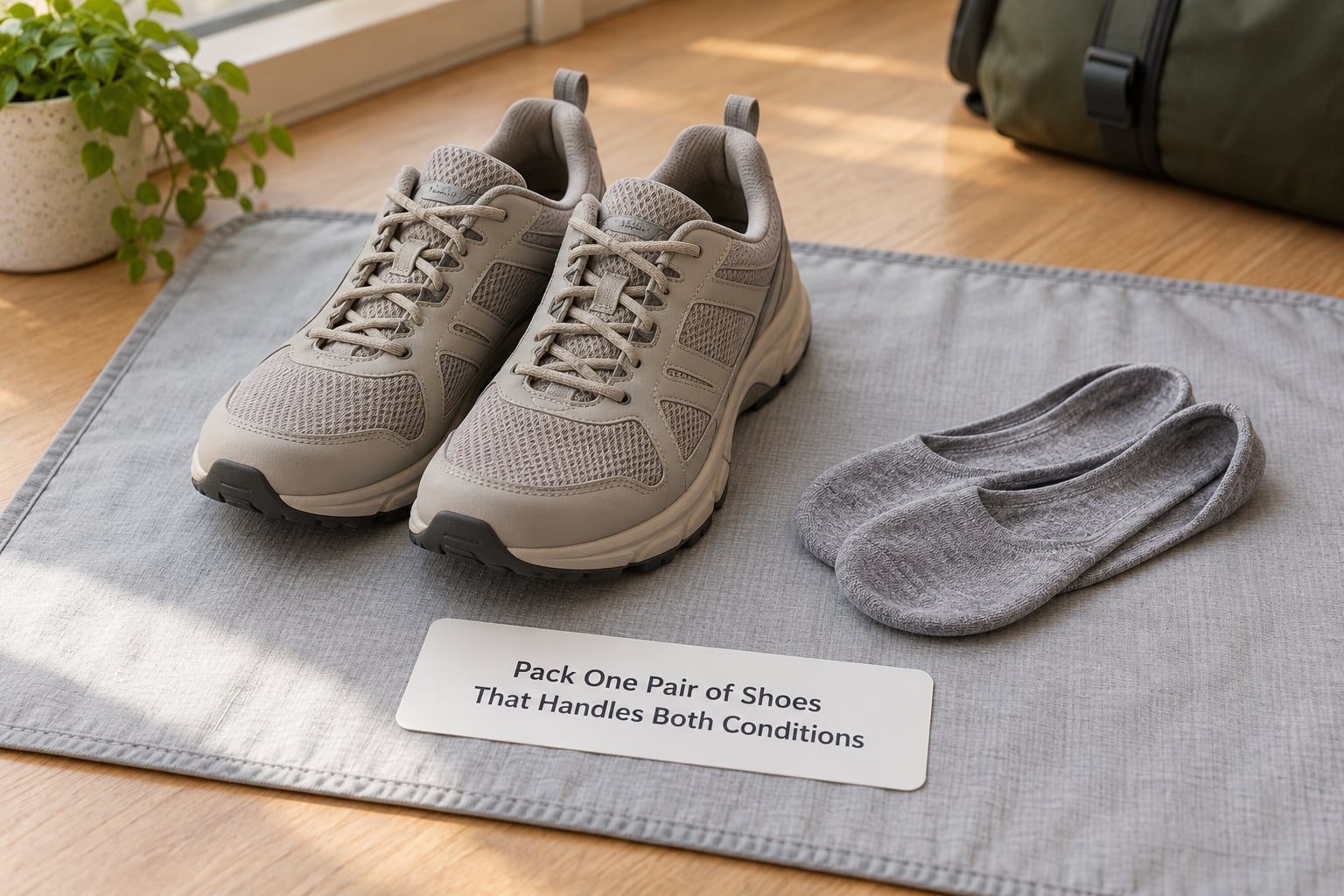 Pack One Pair of Shoes That Handles Both Conditions