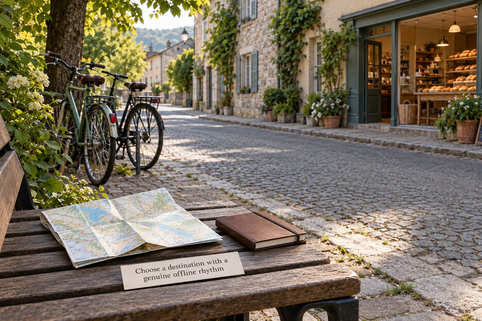 Choose a destination with a genuine offline rhythm