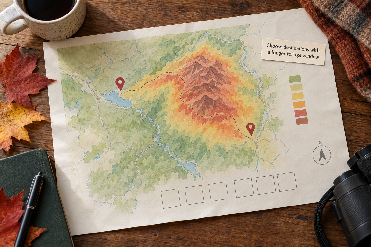 Choose destinations with a longer foliage window