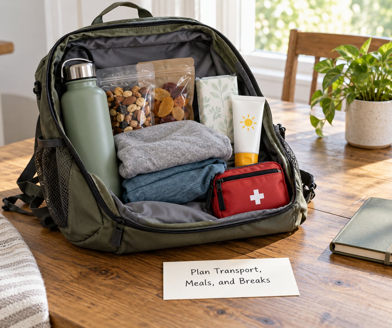 Plan Transport, Meals, and Breaks