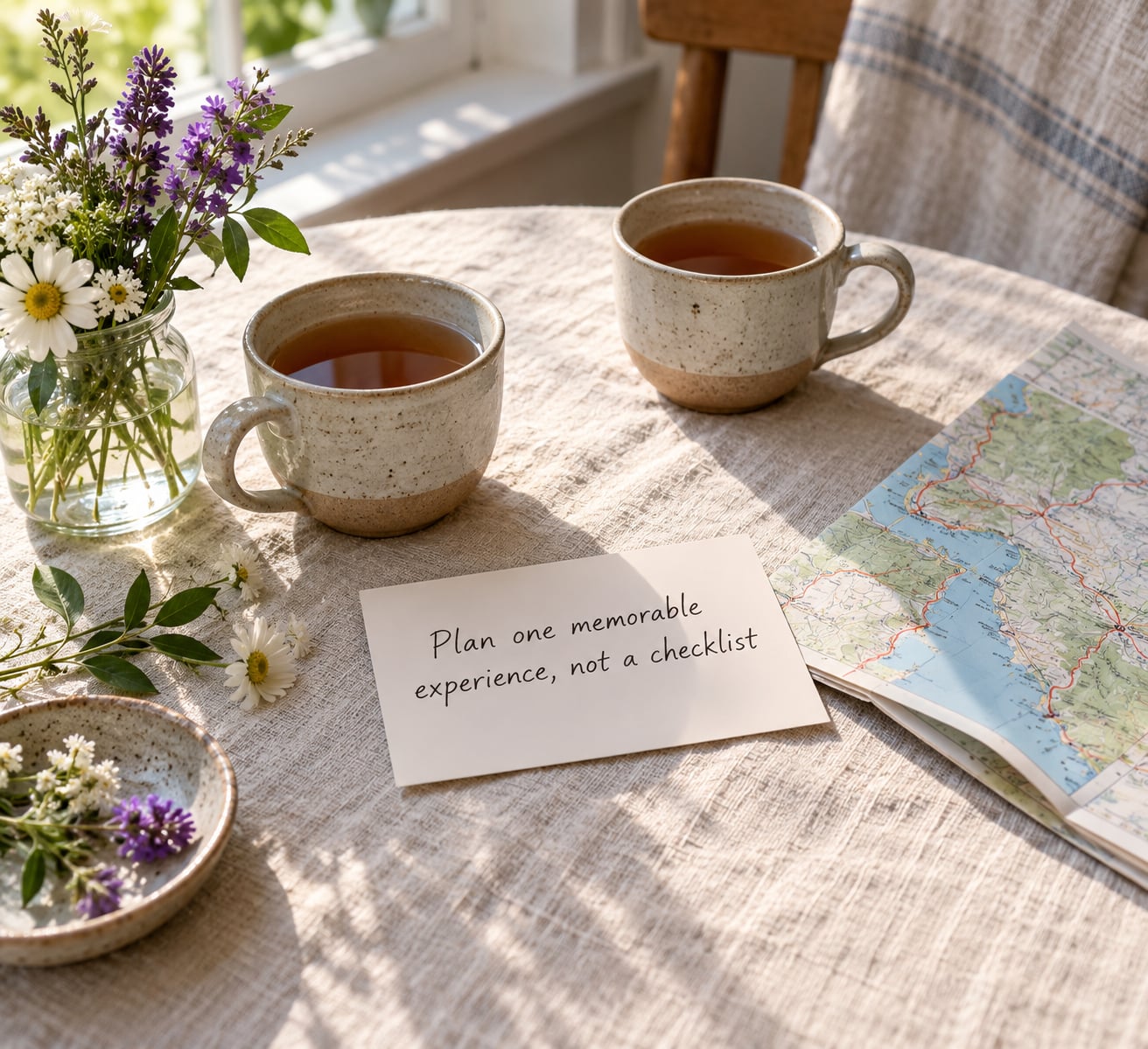 Plan one memorable experience, not a checklist