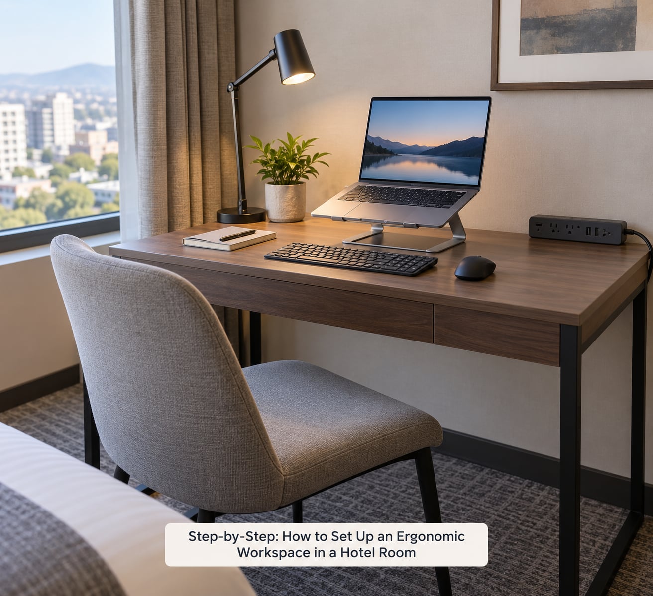 Step-by-Step: How to Set Up an Ergonomic Workspace in a Hotel Room