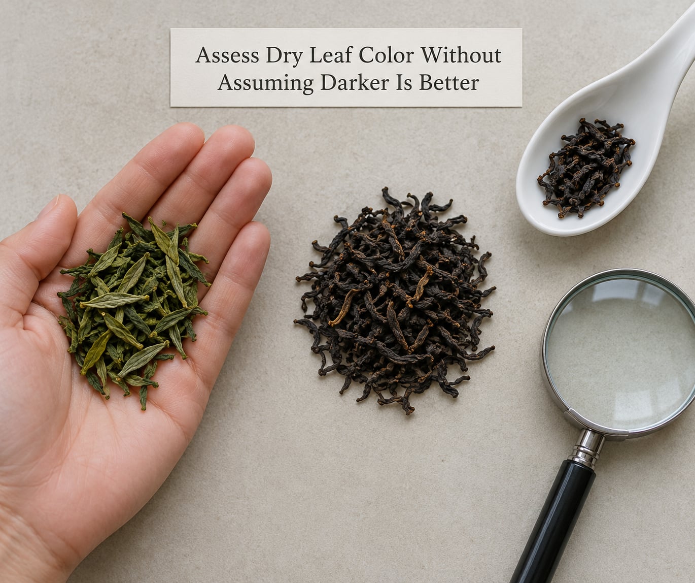 Assess Dry Leaf Color Without Assuming Darker Is Better