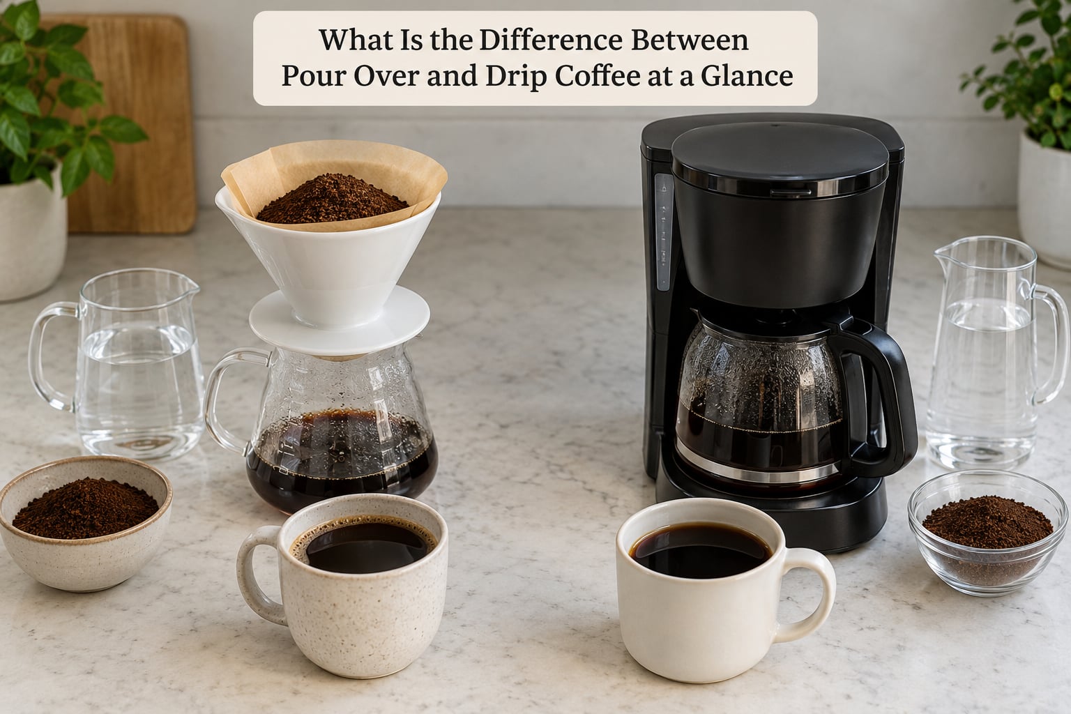 What Is the Difference Between Pour Over and Drip Coffee at a Glance